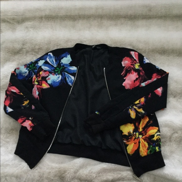 Mossimo Supply Co. Jackets & Blazers - Mossimo Floral Bomber Jacket